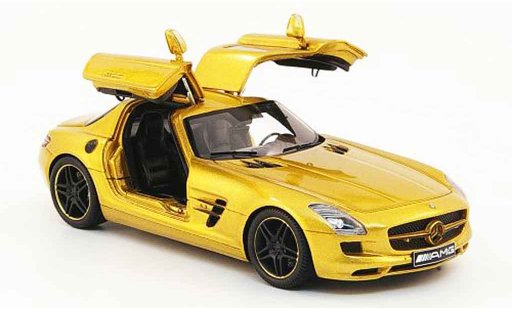 Mercedes SLS Coupe 1/43 Spark AMG or avec geoffneten Turen 2010 modelauto
