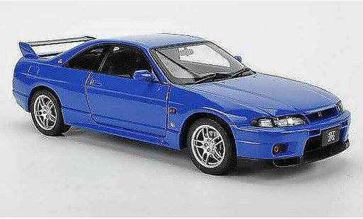 Nissan Skyline R33 1/18 Autoart GT-R V-Spec LM beperkt blauw 1997 modelauto