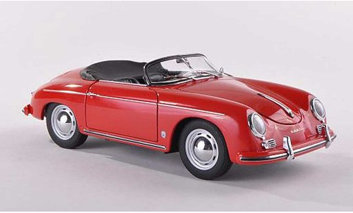 Porsche 356 1955 1/43 Autoart Speedster rood Version europeenne modelauto