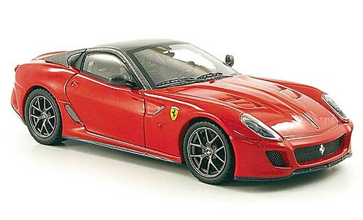 Ferrari 599 GTO 1/43 Hot Wheels Elite rood/grijs (Elite) modelauto