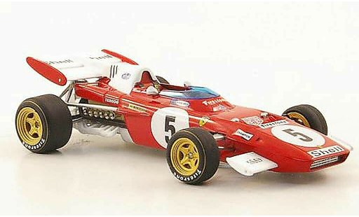 Ferrari 312 B 1/43 Hot Wheels Elite No.5 M.Andretti GDuitsland (Elite) 1971 modelauto