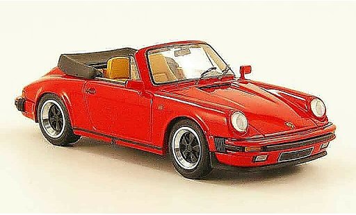 Porsche 911 Cabriolet 1/43 Look Smart Carrera 3.2 rood open modelauto