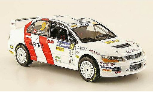 Mitsubishi Lancer Evolution IX 1/43 Vitesse No.9 winnaar Rally Mexiko 2009 M.Stohl / I.Minor modelauto