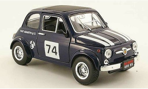 Fiat 500 Abarth 1/18 Mondo Motors 695ss blauw no.74 modelauto