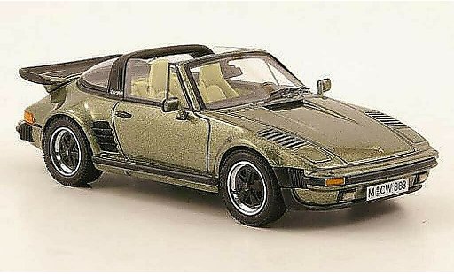 Porsche 911 Turbo 1/43 Neo SE Targa Flatnose groen lim. Aufl. 300 1987 modelauto