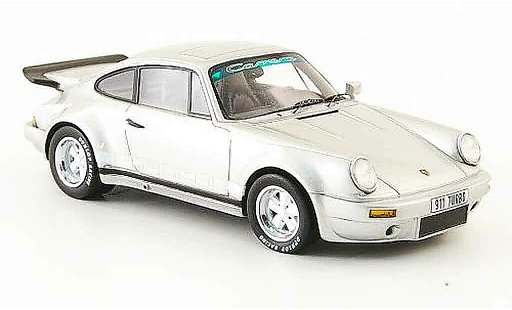 Porsche 911 Turbo 1/43 Spark Carrera grijs metallic avec witen strepen 1974 modelauto