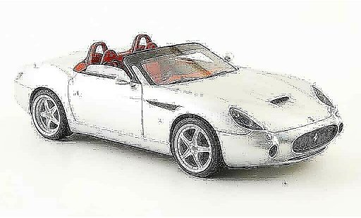Ferrari 575 GTZ 1/43 Look Smart barchetta grijs metallic modelauto
