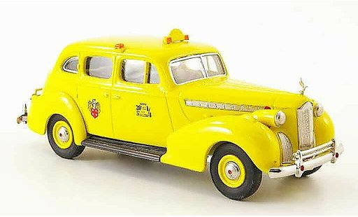 Packard Super 8 Sedan 1/43 Rextoys Taxi geel 1940 modelauto