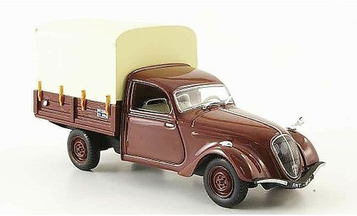Peugeot 202 Fourgonnette 1/43 Norev camionette bruin laadbak modelauto