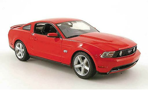 Ford Mustang GT 1/18 Greenlight rood 2010 modelauto