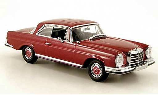 Mercedes 280 SE 1/43 Minichamps 3.5 Coupe (W111) rood Sondermodell MCW 1970 modelauto