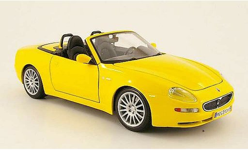 Maserati GT Spyder Base 1/18 Maisto geel 2004 modelauto