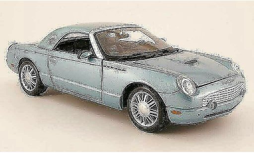 Ford Thunderbird Retro 1/18 Maisto blauw metallized hardtop modelauto