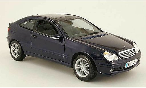 Mercedes Classe C Coupe 1/18 Maisto sportcoupe (cl203) blauw modelauto