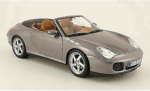 Porsche 911 4S 1/18 Maisto Cabriolet grijs 2003 modelauto