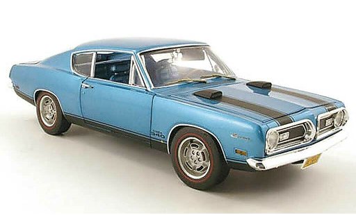 Plymouth Barracuda 1969 1/18 Highway 61 340 blauw modelauto