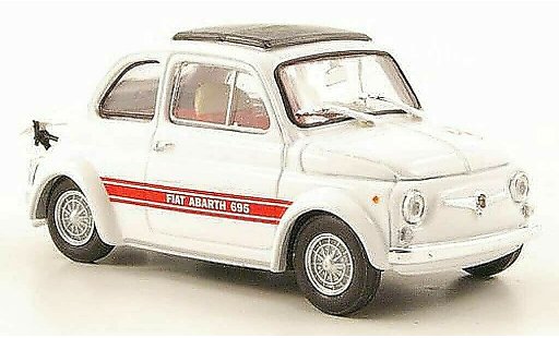 Fiat 695 Abarth SS 1/43 Brumm wit 1968 modelauto