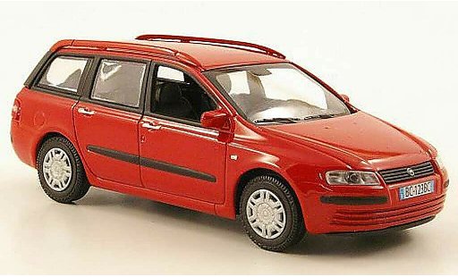 Fiat Stilo Multi Wagon 1/43 Hachette SW rood 2002 modelauto