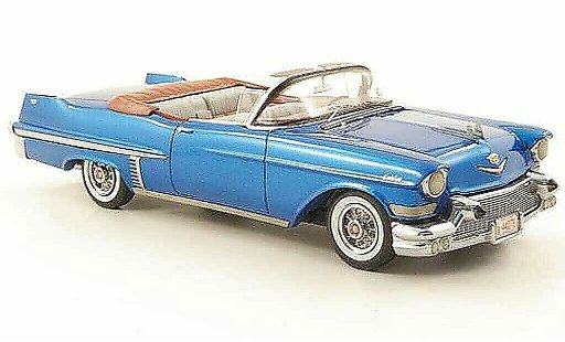Cadillac Series 62 Convertible 1/43 American Excellence 1957 Cabriolet blauw limite. edition 500 modelauto