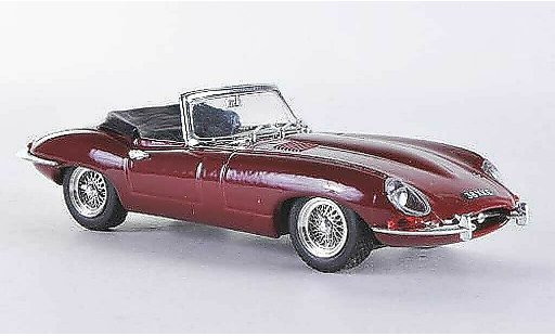 Jaguar E-Type Roadster 1/43 Best rood RHD geoffnetes kap modelauto