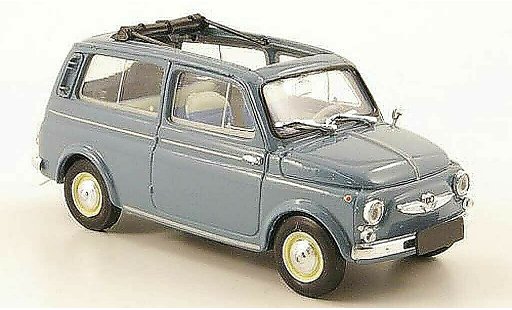 Steyr Puch 700 Base 1/43 Brumm C blauw geoffnet 1961 modelauto
