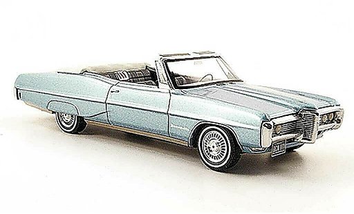 Pontiac Bonneville Convertible 1/43 Neo Cabriolet blauw 1968 modelauto
