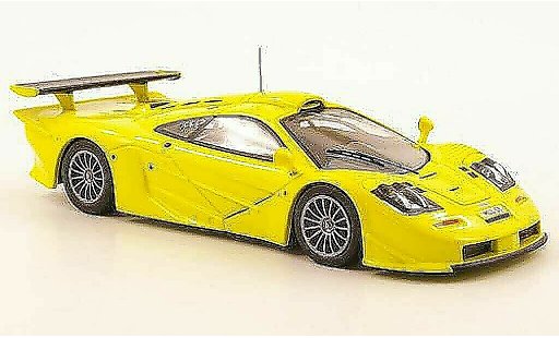 McLaren F1 GTR GTR Long Tail 1/43 IXO geel Homologationsmodell 1997 modelauto
