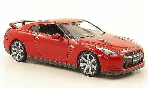 Nissan Skyline R35 1/43 Fujimi GT-R rood LHD 2007 modelauto