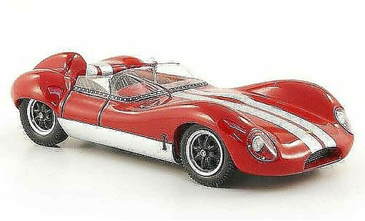 Lola MK1 Base 1/43 Spark rood/grijs 1960 modelauto