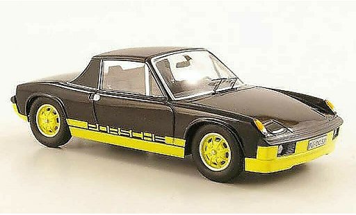 Porsche 914 Base 1/43 Schuco zwart/geel ''Bumblebee'' modelauto