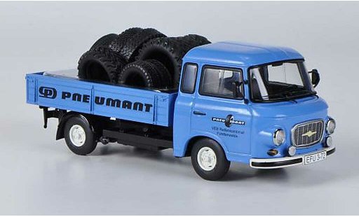 Barkas B 1000 plateau 1/43 Schuco laadbak Pneumant avec Reifenbeladung modelauto