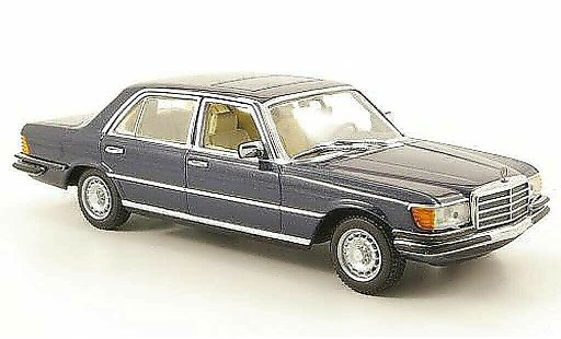 Mercedes 450 Base 1/43 Minichamps 6.9 (W116) blauw modelauto