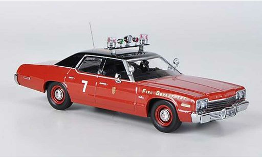 Dodge Monaco 1974 1/43 Minichamps Fire Department rood/zwart modelauto