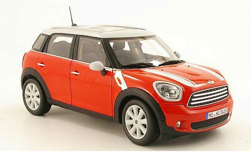 Mini Countryman Base 1/18 Norev rood/grijs 2010 modelauto