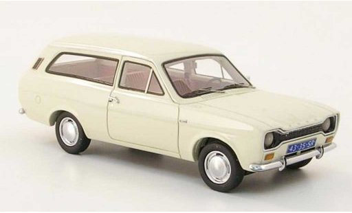 Ford Escort MK1 1/43 Neo 1300 L Turnier wit 1971 modelauto