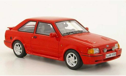 Ford Escort MK4 1/43 Neo MkIV Turbo rood 1989 modelauto
