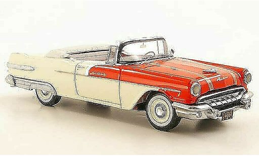 Pontiac Star Chief Convertible 1/43 Neo Cabriolet rood/wit 1956 modelauto