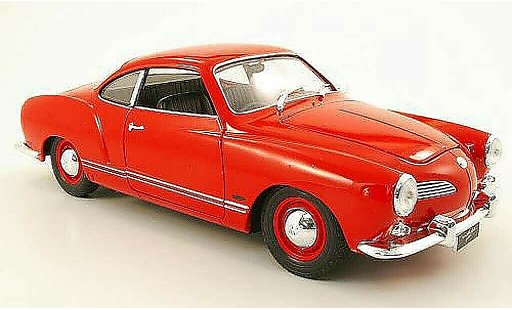 Volkswagen Karmann Ghia Coupe 1/18 Welly ghia rood modelauto