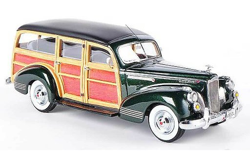 Packard 110 Deluxe Wagon 1/43 American Excellence groen/Holzoptik gelimiteerd Auflage 500 stuk 1941 modelauto