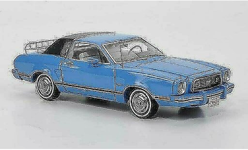 Ford Mustang Ghia 1/43 American Excellence II blauw/zwart beperkt edition modelauto