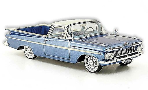 Chevrolet El Camino SS 1/43 American Excellence blauw/wit beperkt edition 1959 modelauto