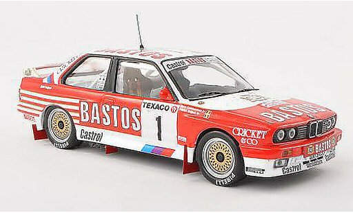 Bmw M3 course 1/43 IXO E30 No.1 Bastos Boucles de Spa 1988 P.Snijers/grijs.Colebunders modelauto