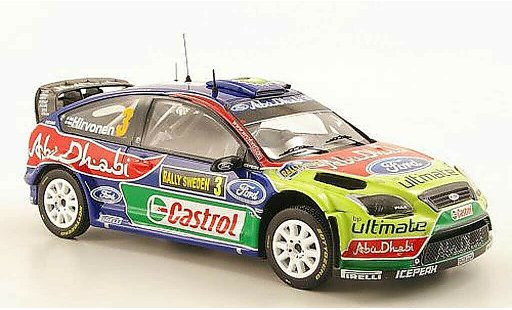 Ford Focus RS WRC 1/43 IXO No.3 Abu Dhabi Rally Zweden 2010 modelauto