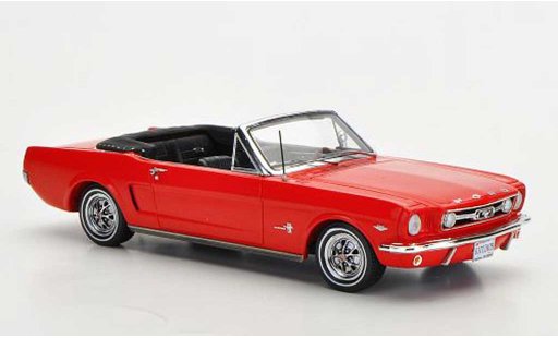 Ford Mustang Convertible 1/43 Spark Cabriolet rood modelauto