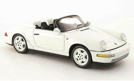 Porsche 911 Speedster 1/43 Spark 964 wit 1 modelauto