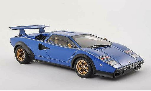 Lamborghini Countach LP 500 1/18 Autoart S Walter Wolf Edition blauw 1975 modelauto