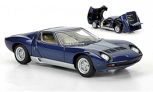 Lamborghini Miura SV 1/43 Autoart blauw 1971 modelauto