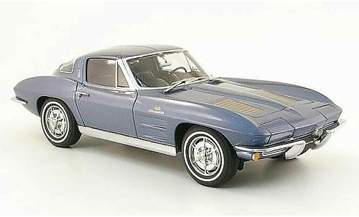 Chevrolet Corvette Coupe 1/18 Autoart C2 grijs blauw 1963 modelauto