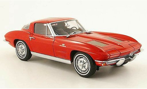 Chevrolet Corvette Coupe 1/18 Autoart C2 rood 1963 modelauto