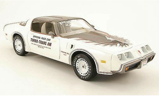 Pontiac Trans Am 1980 1/18 Greenlight wit/grijs pace car indianapolis modelauto